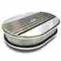 Vpaca122 15630 Baller Specialties Ribbed Polished Aluminum Air Cleaner Small Oval
