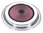 66-1201 Air Filter Assembly Top Airflow Steel Chrome Cotton Gauze Red