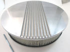 8515 The Speed Shop Center Finned Polished Aluminum Air Cleaner Brl