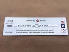 8994368 General Motors Cosworth Vega Air Canister Sticker