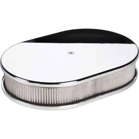 15329 Billet Specialties - Small Oval White Aluminum Polished Air Cleaner