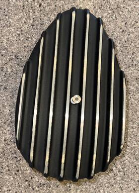 E40201bk Bous Performance Black 4 Barrel Fat Finned Aluminum Tear Drop Air Cleaner For 5-1/8 Inch Carb