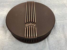 41171 Edelbrock Classic Black Air Cleaner 14 Inch Finned With Filter