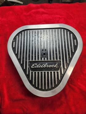 Edl-4222 Edelbrock Alum. Air Cleaner Assembly #4222 2 Or 4 Barrel 5 1/8 Inch Dia