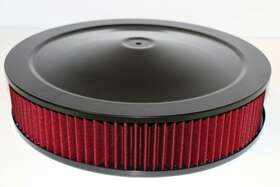 Espeedpro21 Esp-ac-332kit540br 14 Inch X4 Round Black Washable Red Air Cleaner Flat Base Sbc 350 Bbc 454 Hot Ratrod