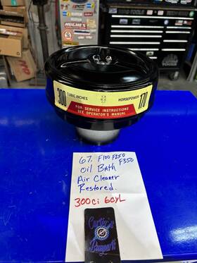 C7tz-c7te Ford 1967 300 I6 6 Cylinder Restored Oil Bath Air Cleaner. 4.9. F100 F250 F350