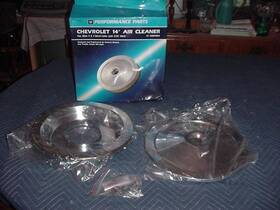 Gm Performance Parts 1#12341862 Chwvrolet 14 Inch Chevrolet Chrome Air Cleaner Kit -