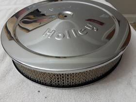 120-102 Holley 14 Inch Chrome Drop Base Air Cleaner And Adapters