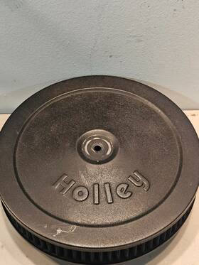 Holley 120-145b 10 Inch Black Round Air Cleaner For Carburetors With Kn Filter