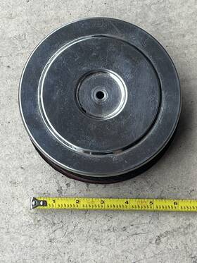 Jkr2292ch J-k-r-parts Jkr2292ch/rd Vintage Chrome Muscle Car Low Profile 6 3/8 Inch Air Cleaner With 3 Base Opening