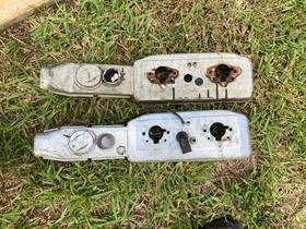 C.34341 Jaguar Etype Xke Original Air Cleaner Housings 4 Pieces. Stored 40 Years
