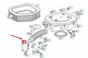 1030940311 Mercedes-benz 1985-94 W124 W129 M103 M104 Engine Air Intake Hose Scoop 1030940311 Mercedes-benz 1985-94 W124 W129 M103 M104 Engine Air Intake Hose Scoop
