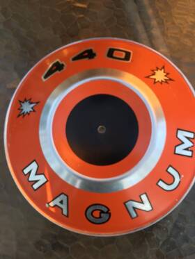 P4529071 Mopar Nos Oem 1970-71 Orange 440 Magnum Air Cleaner Pie Tin