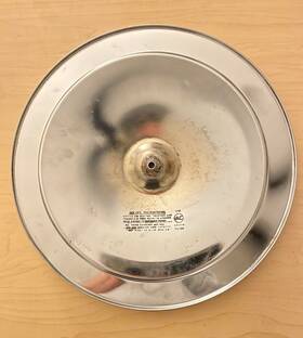 6421833 Oer 1966-69 Chevy Open Element Chrome Air Cleaner Lid 14 Inch Curved Imprint Gm
