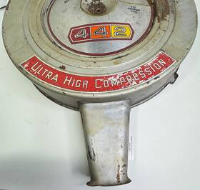 319.gm3n66 Oldsmobile 1966 Cutlass Supreme 442 Air Cleaner 4 Barrel 17 Inch 8-400