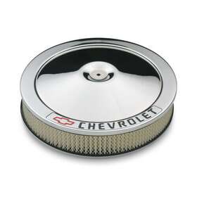 141-906 Proform Chrome Air Cleaner Recessed Chevrolet Emblem