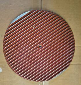 239050cpr Summit 14 Inch Round Copper Air Cleaner Base Finned