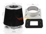 Black Cone Dry Filter + Air Intake Maf Adapter Kit For 84-94 Porsche Carrera 911. Fixed Price $21.05.