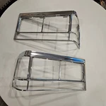 80 89 Cadillac Fleetwood Coupe Deville Brougham Front Chrome Trim Light Bezels. Fixed Price $250.00.