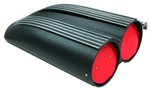 Black Aluminum Finned Top Shotgun Intake Air Scoop Single & Dual Carbs. Fixed Price $229.99.