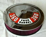 Chrome Air Cleaner Washable Filter 360 Fits Dodge For Plymouth Edelbrock Carb.. Fixed Price $79.95.