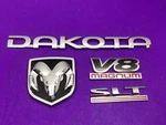 05 06 07 08 09 10 11 Dodge Dakota Slt V8 Magnum Tailgate Emblem Set Logo Badge. Fixed Price $70.00.