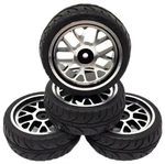 New Nhx Rc 1/10 Rally Tire With 14 Spoke Aluminum Rims - Silver 4PCS. Fixed Price $29.95.