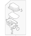 Genuine Hyundai Air Cleaner Assembly 28110-1R150. Fixed Price $107.99.
