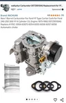Ford Carburetor Barrel Compatable With Fy 240 250 300 Yf 6 Cylinder 1975-1982. Fixed Price $29.99.