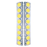 Peterbilt Front Air Cleaner Kit 16 Flat Amber Led Lights & Bezels - Clear Lens. Fixed Price $197.72.
