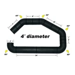 Airaid 100-400 4" Universal Cold Intake Tube U-build-it Kit Multi Angle. Fixed Price $157.99.