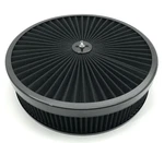 Air Cleaner Set 14" 3" Superflow Washable Black Extraflow Holley Edelbrock Aed. Fixed Price $99.95.