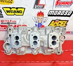 Edelbrock C355 Triple Deuce Sbc Chevy 350 3X2 Power Six Pack Intake Manifold. Fixed Price $224.99.