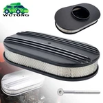 Oval Half Finned Polished Aluminum Air Cleaner With Washable Filter, 15 X 2 Inch. Fixed Price $45.85.