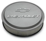 Proform 141-832 14" Chevrolet Slant Edge Aluminum Air Cleaner Gray W/ Bowtie. Fixed Price $180.95.