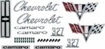 Oer Complete Emblem Kit For 1967 Standard Chevy Camaro With 327 Engine. Fixed Price $185.98.