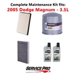 2005 Dodge Magnum 3.5L Complete Cabin, Air & Oil Filter Kit (5W-20). Fixed Price $109.95.