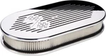 Billet Specialties Cross Flags Polished Aluminum Air Cleaner,large OVAL,15427. Fixed Price $227.95.