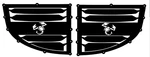 Abarth Scorpion Hood Vent Louver Universal Flat Style Jeep Powder Coated Blk. Fixed Price $90.00.
