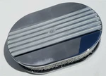 12" Oval Half Finned Polished Aluminum Air Cleaner Classic Nostalgia Street Rod. Fixed Price $48.33.