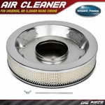 14" X 3" Round Chrome Muscle Car Air Cleaner Assembly With Recessed Style Base. Fixed Price $49.99.