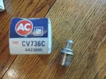 66-72 C2 C3 Corvette Pcv Valve--gm #6423695/CV736C--NOS--NCRS!!. Fixed Price $54.95.