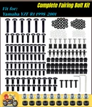 Complete Black Fairing Bolts Kit Bodywork Screws Set For Yamaha 1998-2001 Yzf R1. Fixed Price $34.20.
