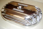 Polished Tattersfield Flathead Ford Mercury V8 Dual Carb Air Cleaner Hot Rod. Fixed Price $299.00.