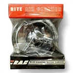 Vintage Nos Rac Rite Air Cleaner Kit 4" Blue Diamond Dutch Chrome 3327 1-2 Bbl. Fixed Price $199.99.