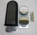 Dual 4 Barrel Carb Black Aluminum Hood Scoop Air Cleaner Hot Street Rod 20" Long. Fixed Price $143.95.