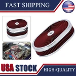12X2 Super Flow Oval Air Cleaner Filter Washable Red Element Chrome Gmc Ford. Fixed Price $31.90.