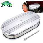 Oval Half Finned Polished Aluminum Air Cleaner With Washable Filter, 15 X 2 Inch. Fixed Price $45.85.