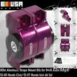 Emusa Engine Torque Mount Kit Fit 92-00 Civic 93-97 Del Sol Purple. Fixed Price $1103.51.