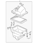 Genuine Mazda Air Filter And Housing Assembly LF50-13-320D. Fixed Price $338.15.
